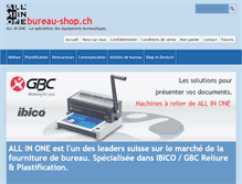 Tablet Screenshot of bureau-shop.ch